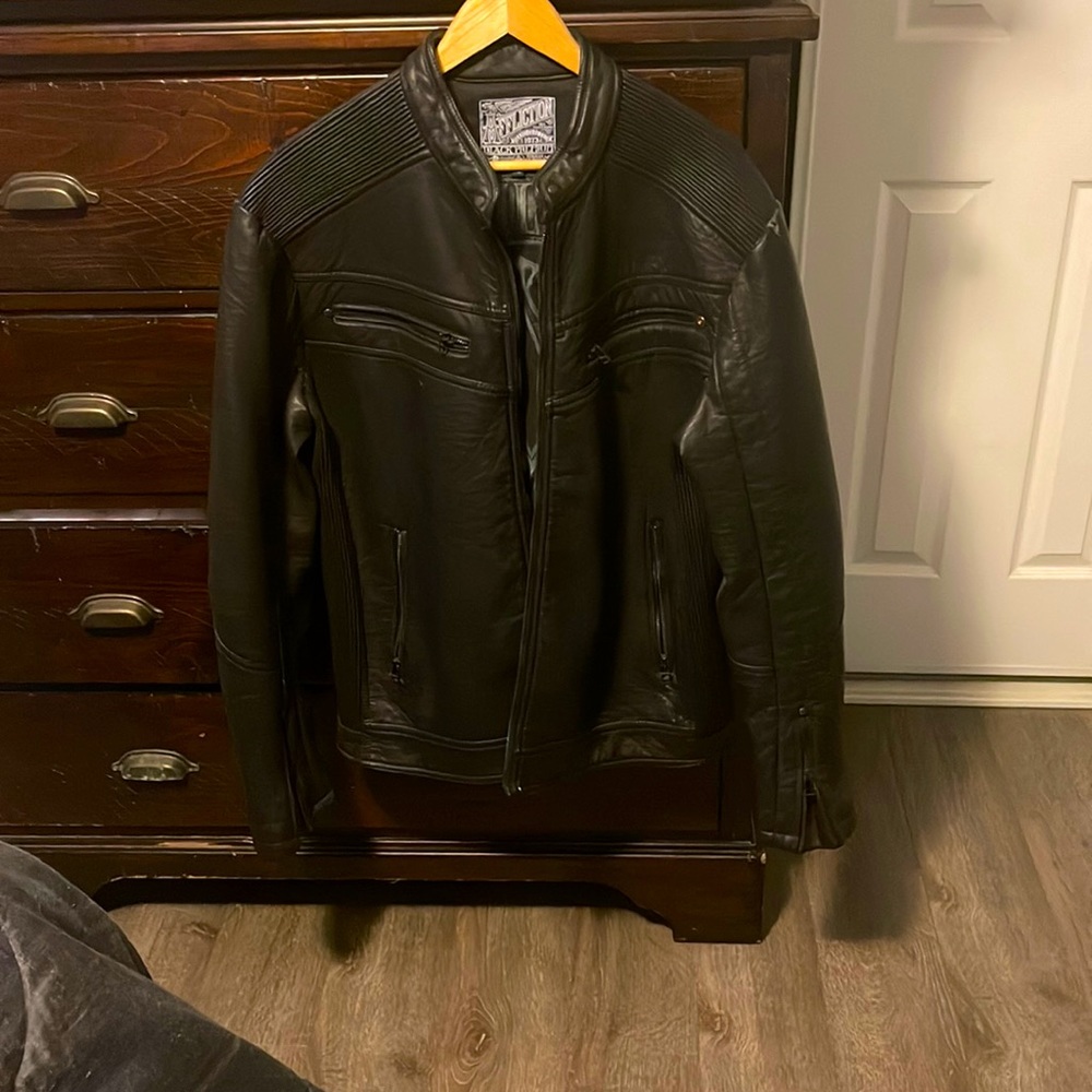 Mens XL Affliction Leather Jacket